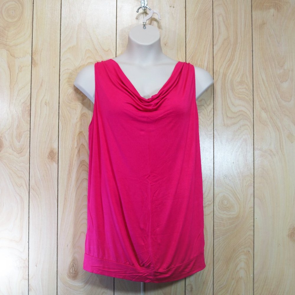 George Hot Pink Drape Neckline Tank